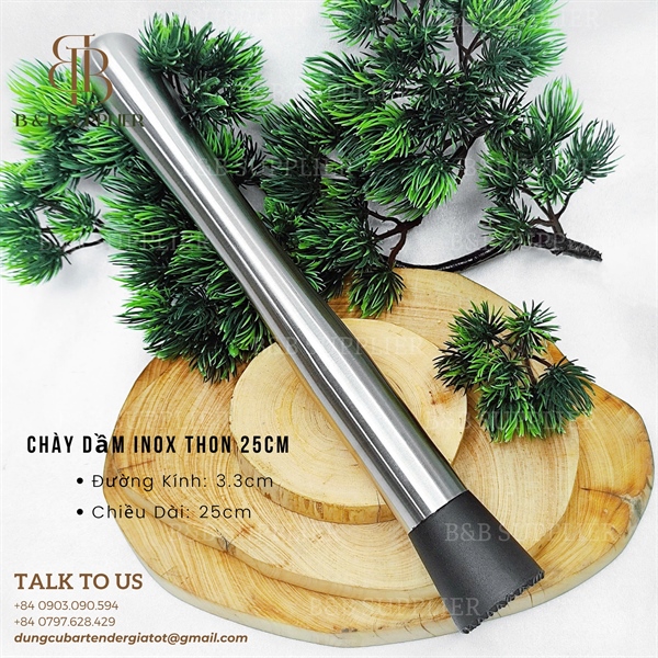 Chày Dầm Inox Thon 25cm