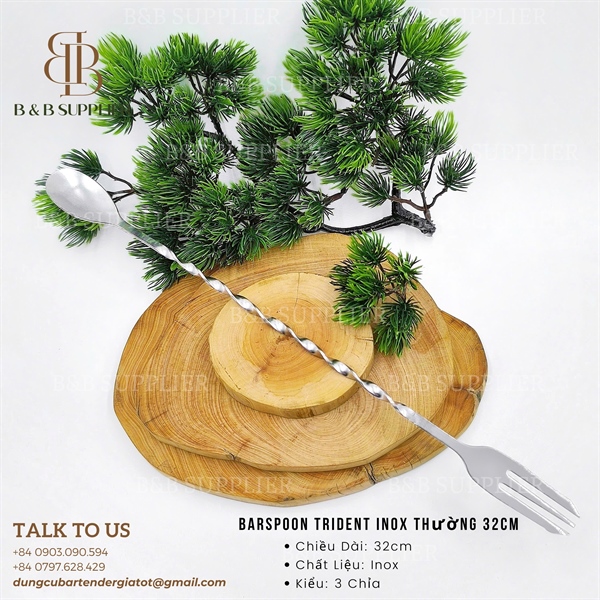 Barspoon Trident Inox Thường 32cm