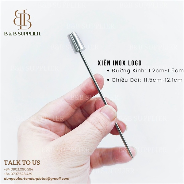 Xiên Inox Trang Trí Logo