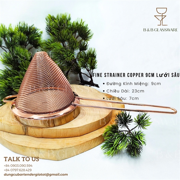Fine Strainer Copper 9cm Lưới Sâu - ảnh 2