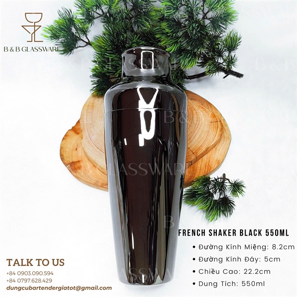 French Shaker Black 550ml