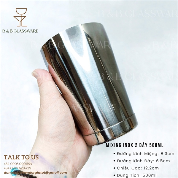 MixIng Inox 2 Đáy 500ml 3