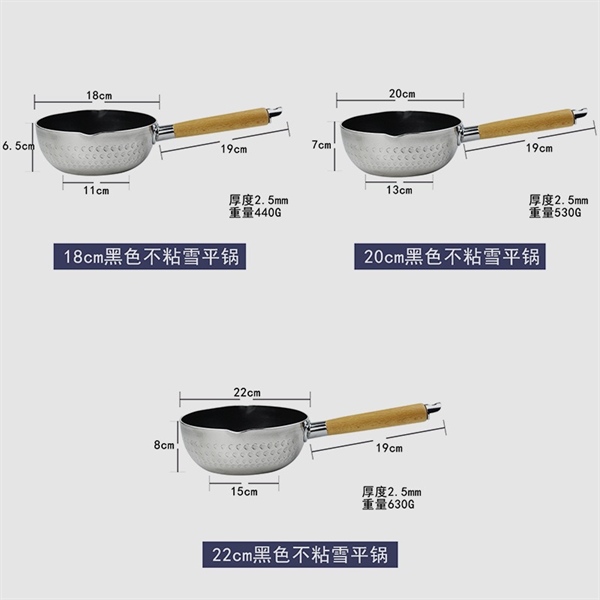 Nồi Inox Nhỏ Chống Dính 1 Mặt Tay Gỗ 5