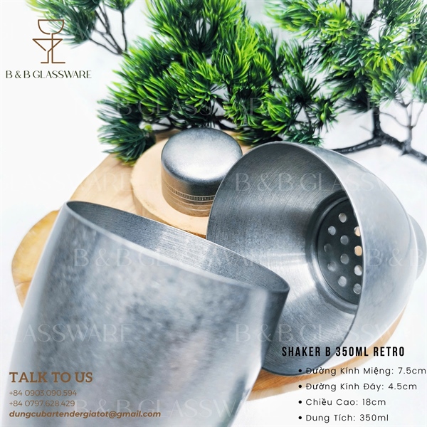 Shaker B 350ml Retro 4