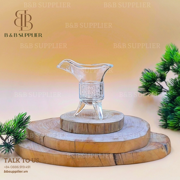 Ly Shot Họa Tiết Cổ D25A