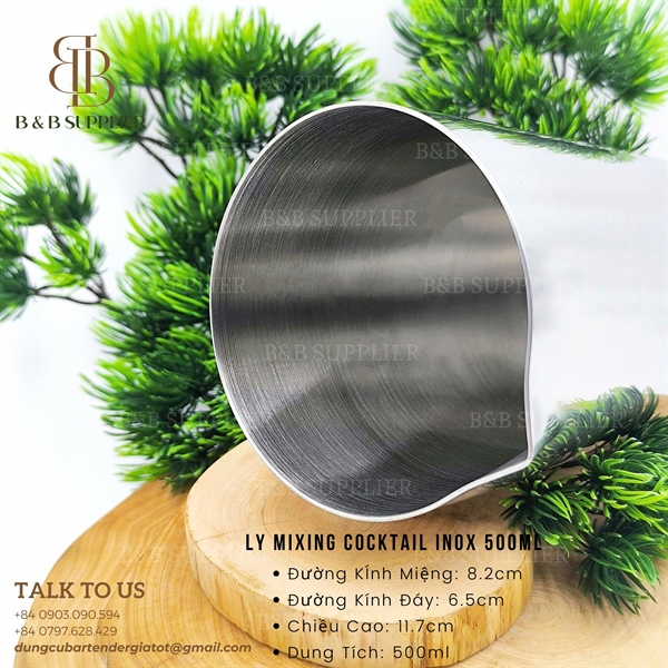 Ly Mixing Cocktail Inox 500ml - ảnh 2
