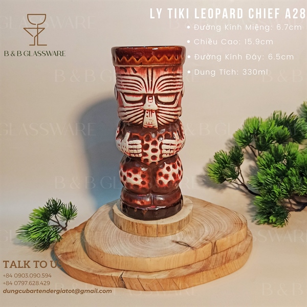 Ly Sứ Tiki Leopard Chief - A28