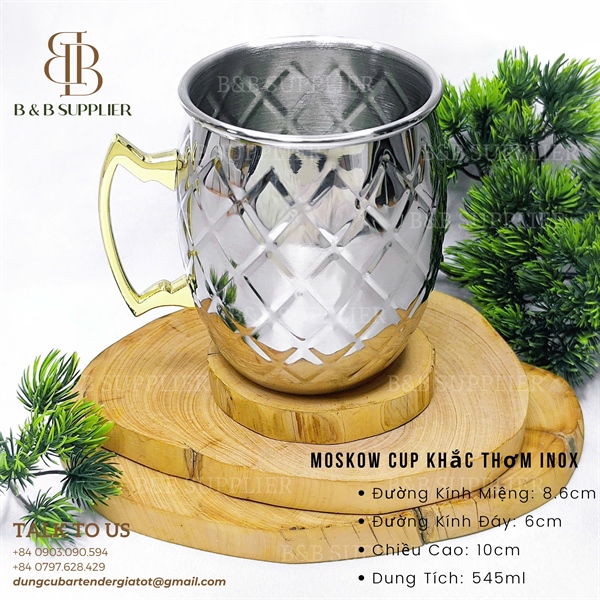 Moscow Cup Khắc Thơm Inox