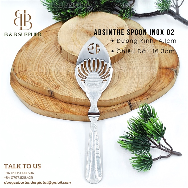 Absinthe Spoon Inox/ Muỗng Absinthe Inox - ảnh 2