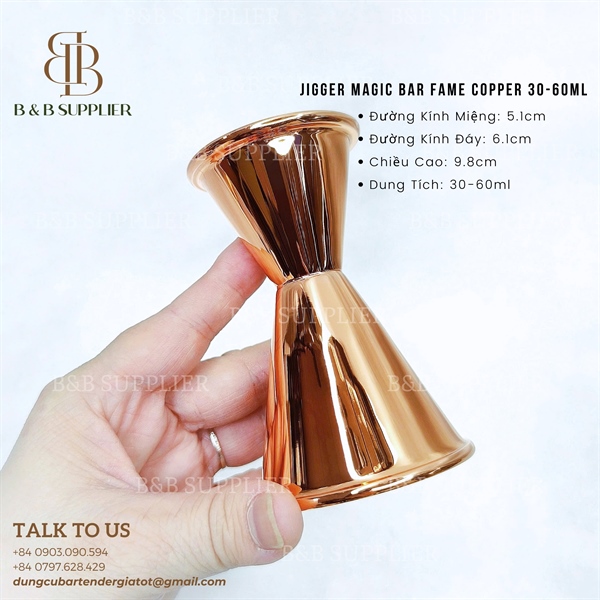 Jigger Magic Bar Fame Copper 30-60ml 3