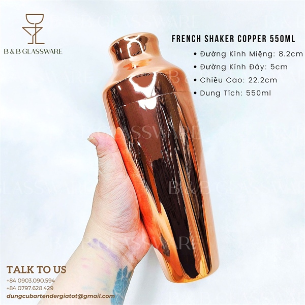 French Shaker Copper 550ml 5