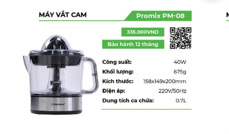 Máy Vắt Cam Promix PM-08
