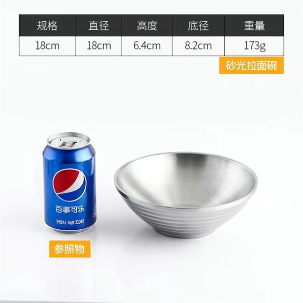 Màu Inox Nhám / Tô Kiểu V Size 18cm