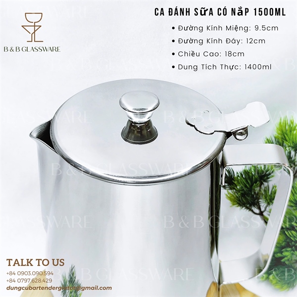 Ca Đánh Sữa Có Nắp 1500ml 3