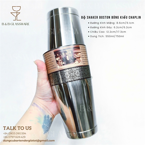 Bộ Shaker Boston Bóng Kiểu Chaplin 4