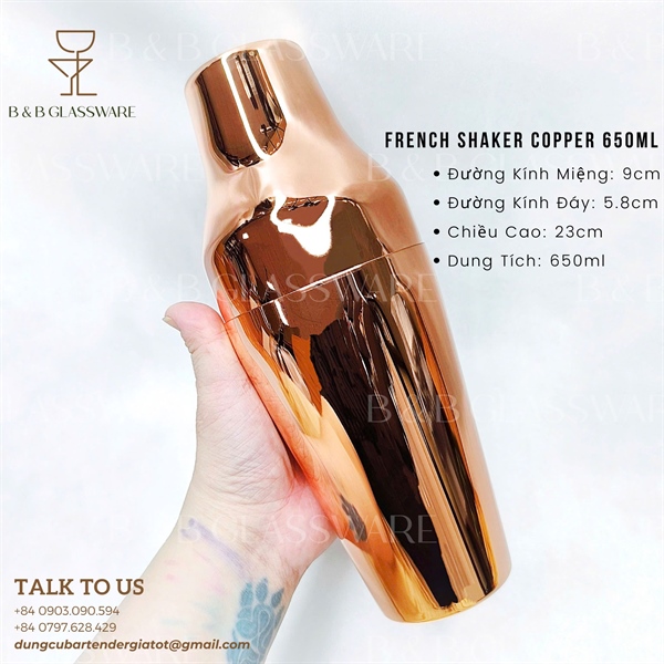French Shaker Copper 650ml 5