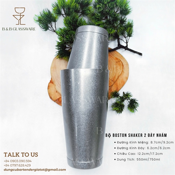 Bộ Boston Shaker 2 Đáy Nhám