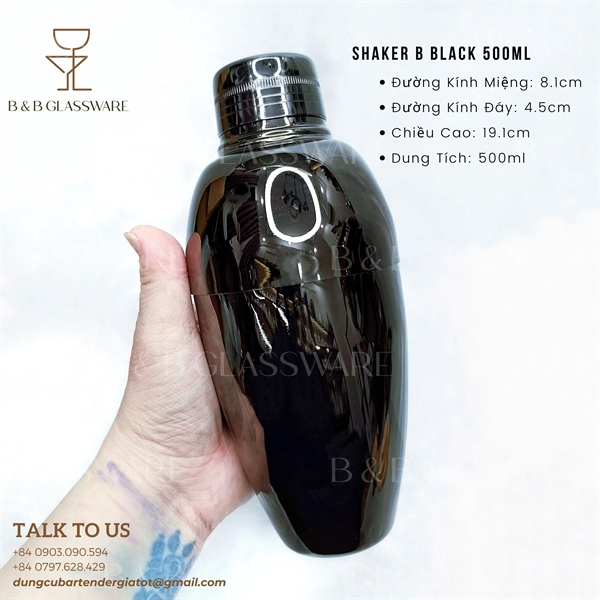 Shaker B Black 500ml 5