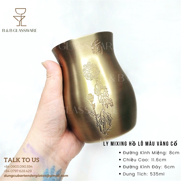 Ly MixIng Hồ Lô Màu Vàng Cổ 3
