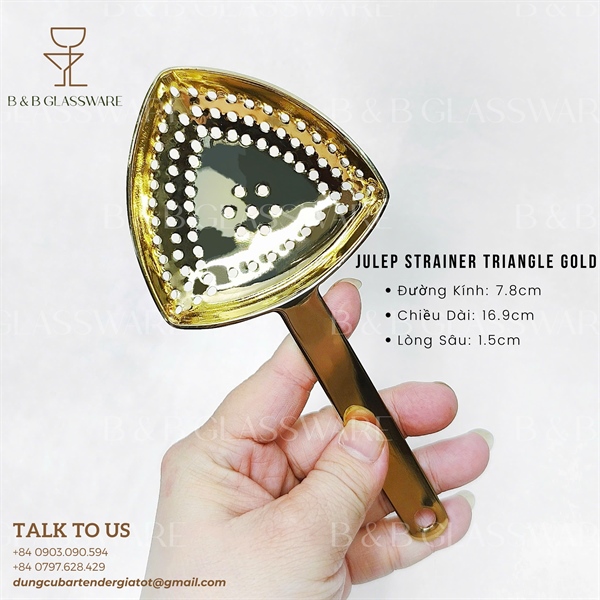 Julep Strainer Triangle Gold 4