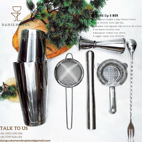 Bộ Boston Shaker 2 Đáy 550ml-750ml 3