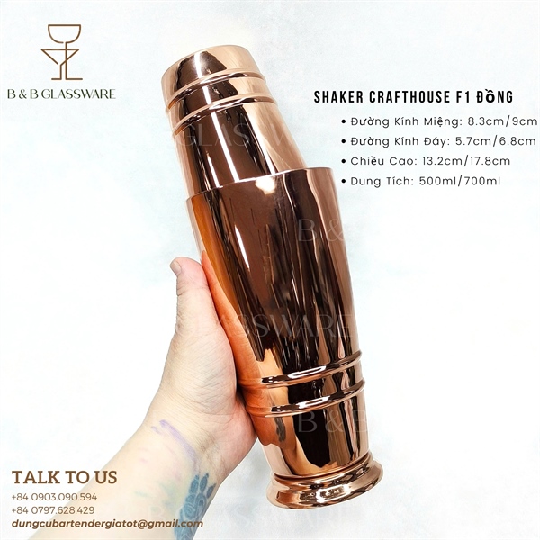 Bộ Shaker Crafthouse F1 Copper 4