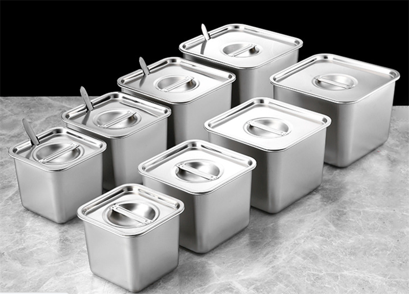 Thố Inox Vuông Đựng Gia Vị Nhiều Size 2