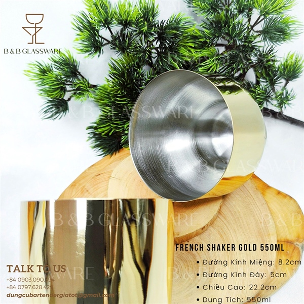 French Shaker Gold 550ml 4