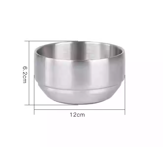 Inox Nhám Hai Lớp / Chén 12 cm