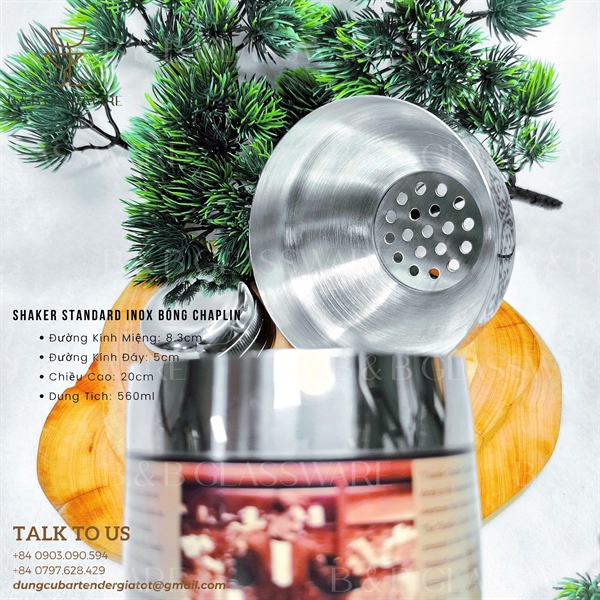 Shaker Standard Inox Bóng Chaplin 4