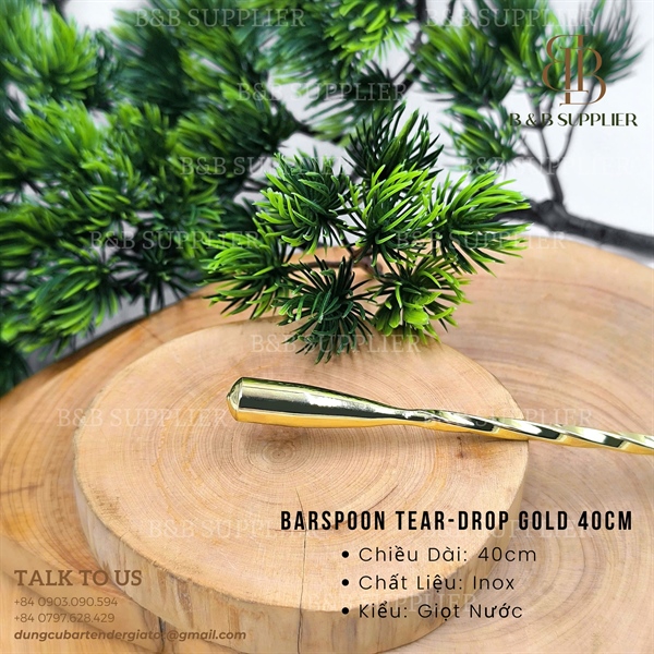 Barspoon Tear-Drop Gold 40cm - ảnh 2