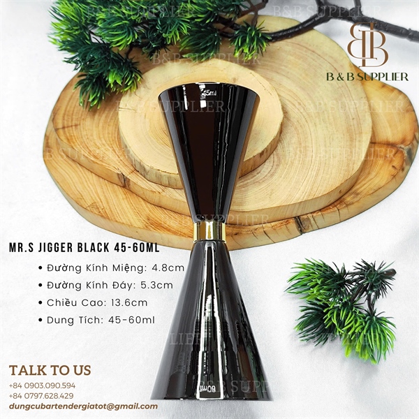 Mr.S Jigger Black 45-60ml