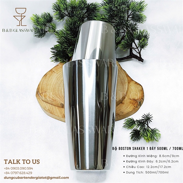 Bộ Boston Shaker 1 Đáy 500ml/700ml