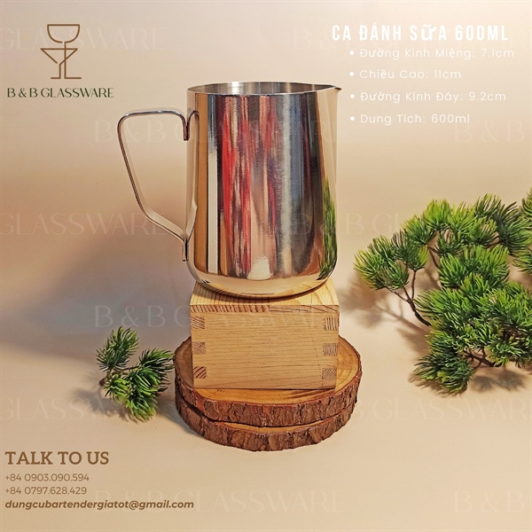 Ca Đánh Sữa Inox 600ml