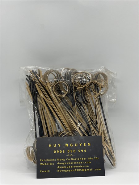 Xiên Tre Trang Trí Cong 12cm Đen ( 100 Cây )