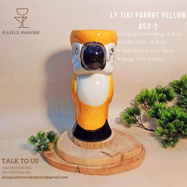 Ly Sứ Tiki Parrot Yellow A53-2