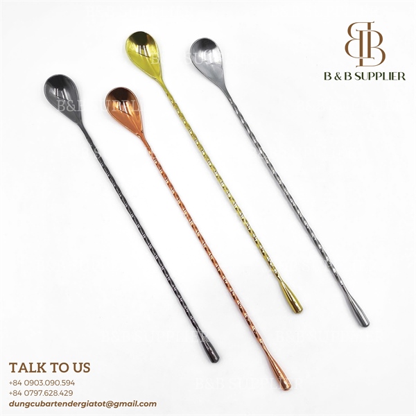 Barspoon Tear-Drop Inox 30cm 4