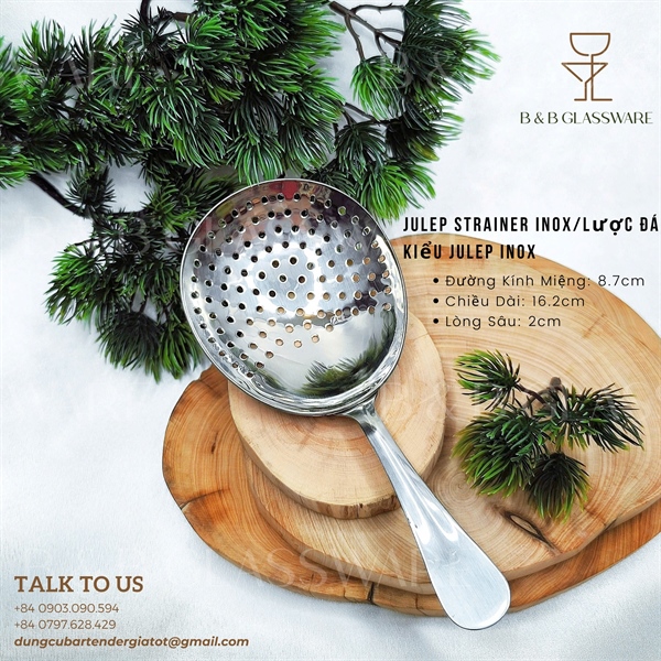 Lược Đá Kiểu Julep Inox - Julep Strainer Inox