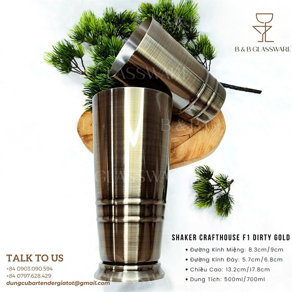 Bộ Shaker Crafthouse F1 Dirty Gold - ảnh 2