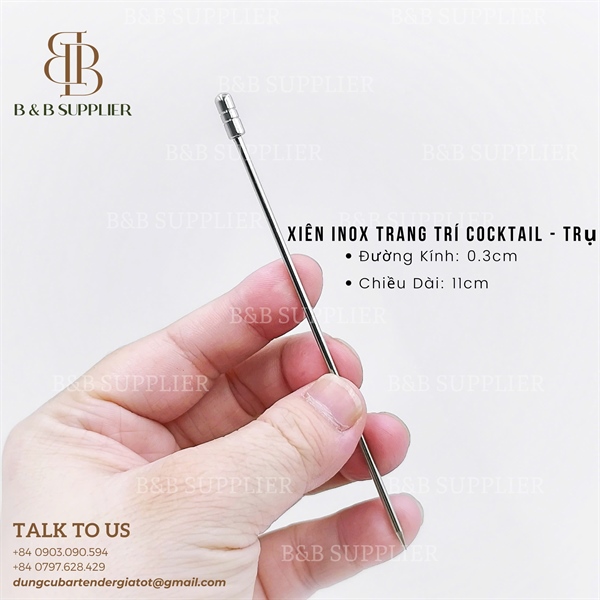 Xiên Inox Trang Trí Cocktail - Trụ - ảnh 2