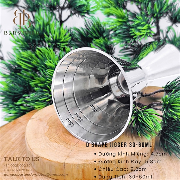 D Shape Jigger 30-60ml - ảnh 2