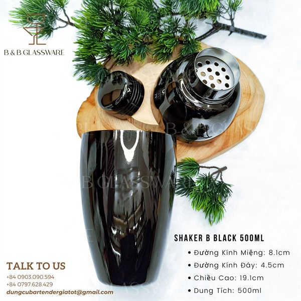 Shaker B Black 500ml 3