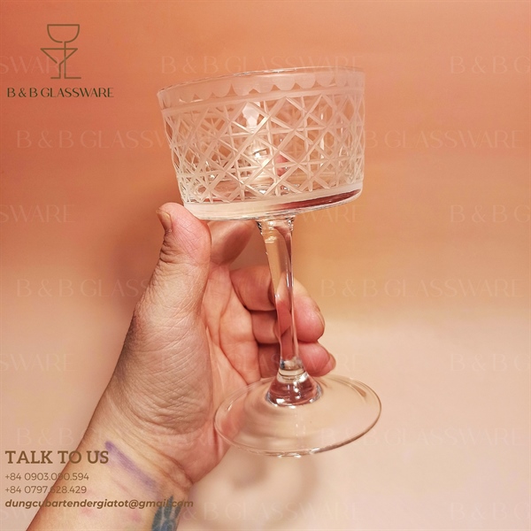 Ly Coupe Hoa Văn Hình Thoi - ảnh 2