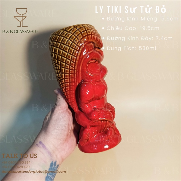 Ly Sứ Tiki Sư Tử Đỏ 3