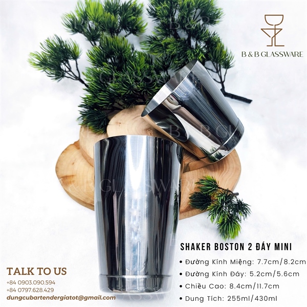 Bộ Shaker Boston 2 Đáy Mini - ảnh 2
