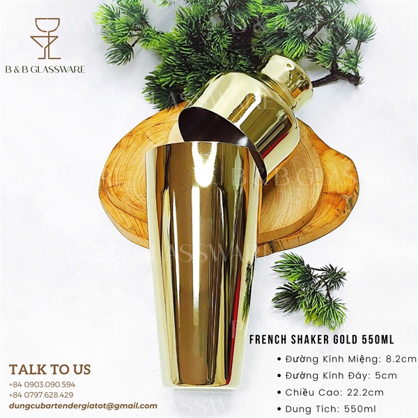 French Shaker Gold 550ml - ảnh 2