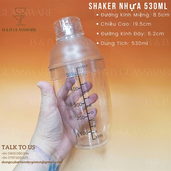 Shaker Nhựa 530ml 3