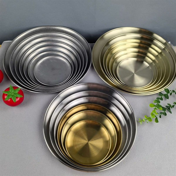 Dĩa Inox Phong Cách Hàn Quốc Inox Nhám Vàng Nhạt Nhám