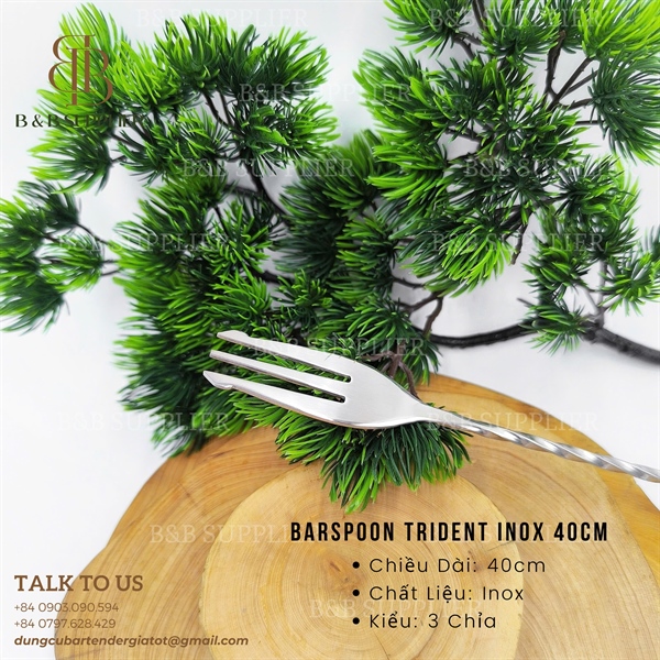 Barspoon Trident Inox 40cm - ảnh 2
