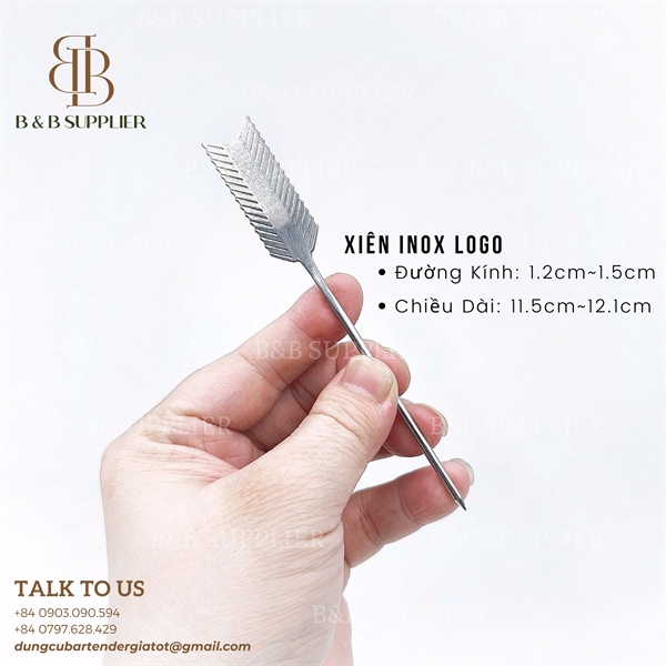 Xiên Inox Trang Trí Logo